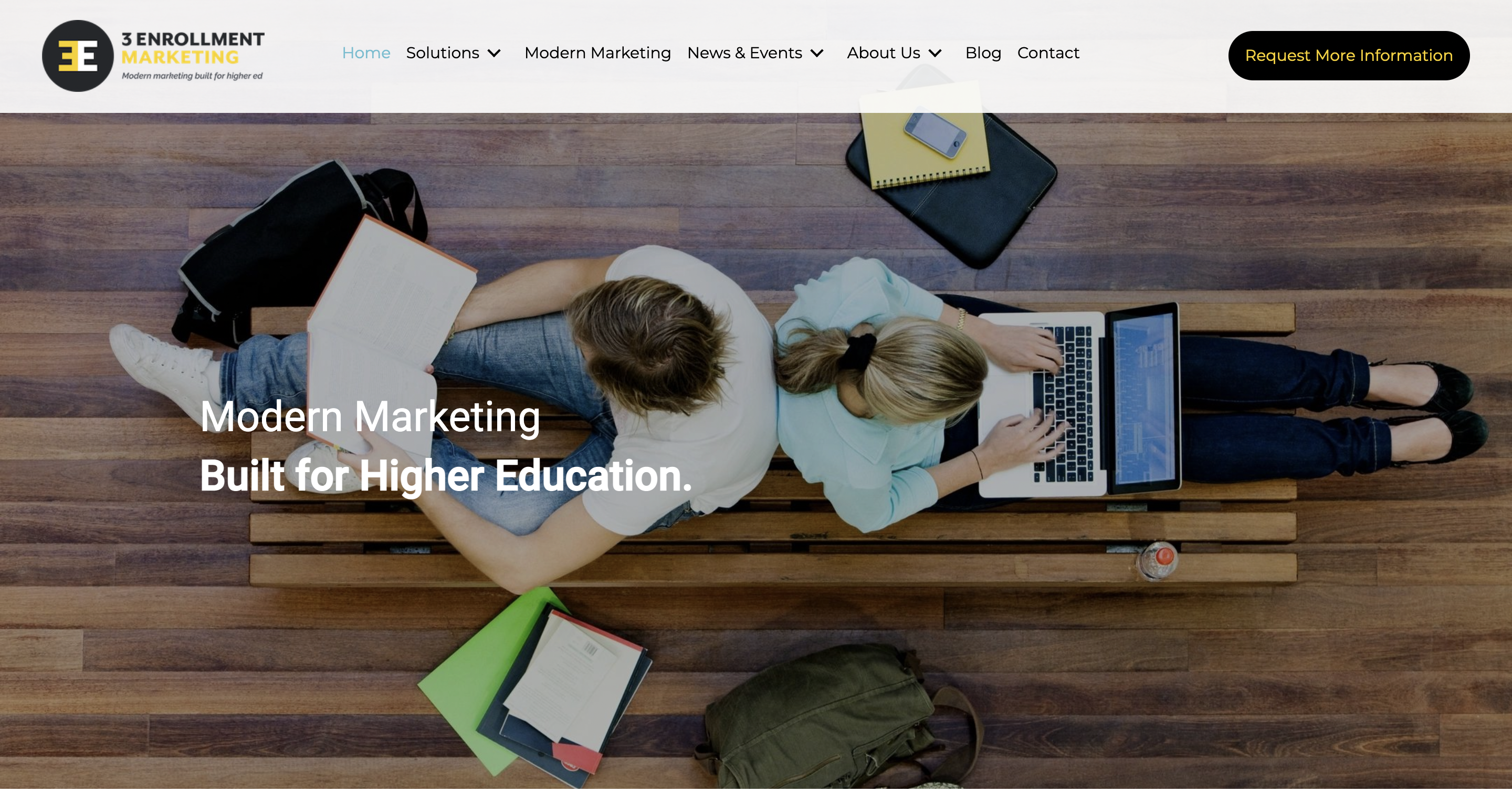 3 Enrollment Marketing Homepage